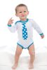 Body nyomtatott mintával New Baby türkiz nyakkendővel