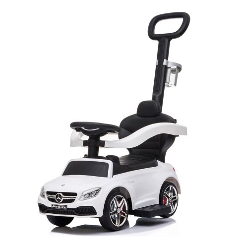 Bébitaxi tolókarral Mercedes Benz AMG C63 Coupe Baby Mix fehér