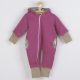 Meleg tavaszi kezeslábas kapucnival New Baby Spring purple-pink