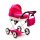 Játék babakocsi New Baby COMFORT rózsaszín pöttyös