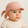 Nyári muszlin baba fejkendő napellenzővel New Baby pink