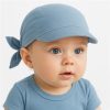 Nyári muszlin baba fejkendő napellenzővel New Baby blue