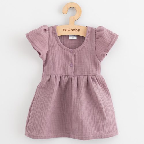 Baba muszlin ruha New Baby lavender