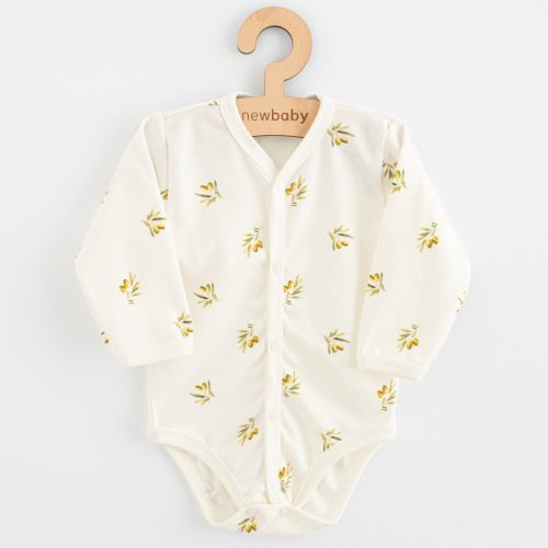 Baba Biopamut hosszú ujjú patentos body New Baby Olives
