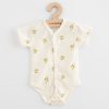 Baba Biopamut rövid ujjú patentos body New Baby Olives