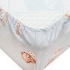 Pamut kiságyba való lepedő pamut New Baby Sweet teddy bear 120x60 cm grey