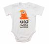 Feliratos rövid ujjú baba body