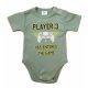 Feliratos rövid ujjú baba body