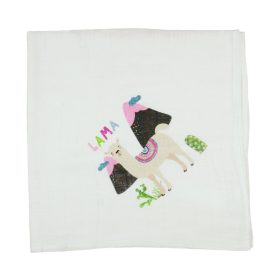 Textil tetra pelenka láma mintával 70x70 cm