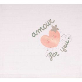 Textil tetra pelenka szivecskés mintával 70x70cm