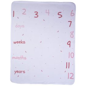   Bubaba pamut babatakaró 70x90 cm - "My first year"- Pink