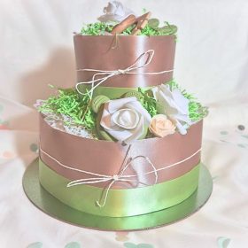   Zöld pelenkatorta rágcsákkal - unisex, kisfiúknak és kiskányoknak