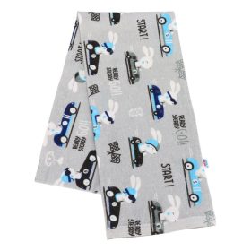   Kiárusítás - Flanel pelenka nyomtatott mintával New Baby szürke ready steady GO