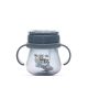 Baby Care szívószálas itató fogantyúval 250ml - Blue