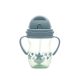 Baby Care szívószálas itató fogantyúval 275ml - Blue/Green